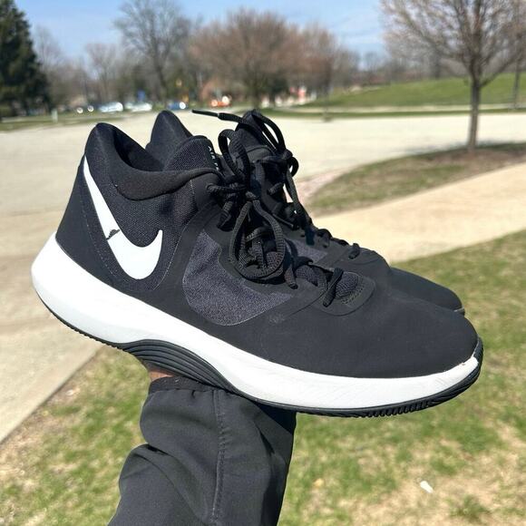 Nike Air Precision II  Men's Basketball Athletic Shoes Size 12 Black And‎ White - Picture 10 of 12